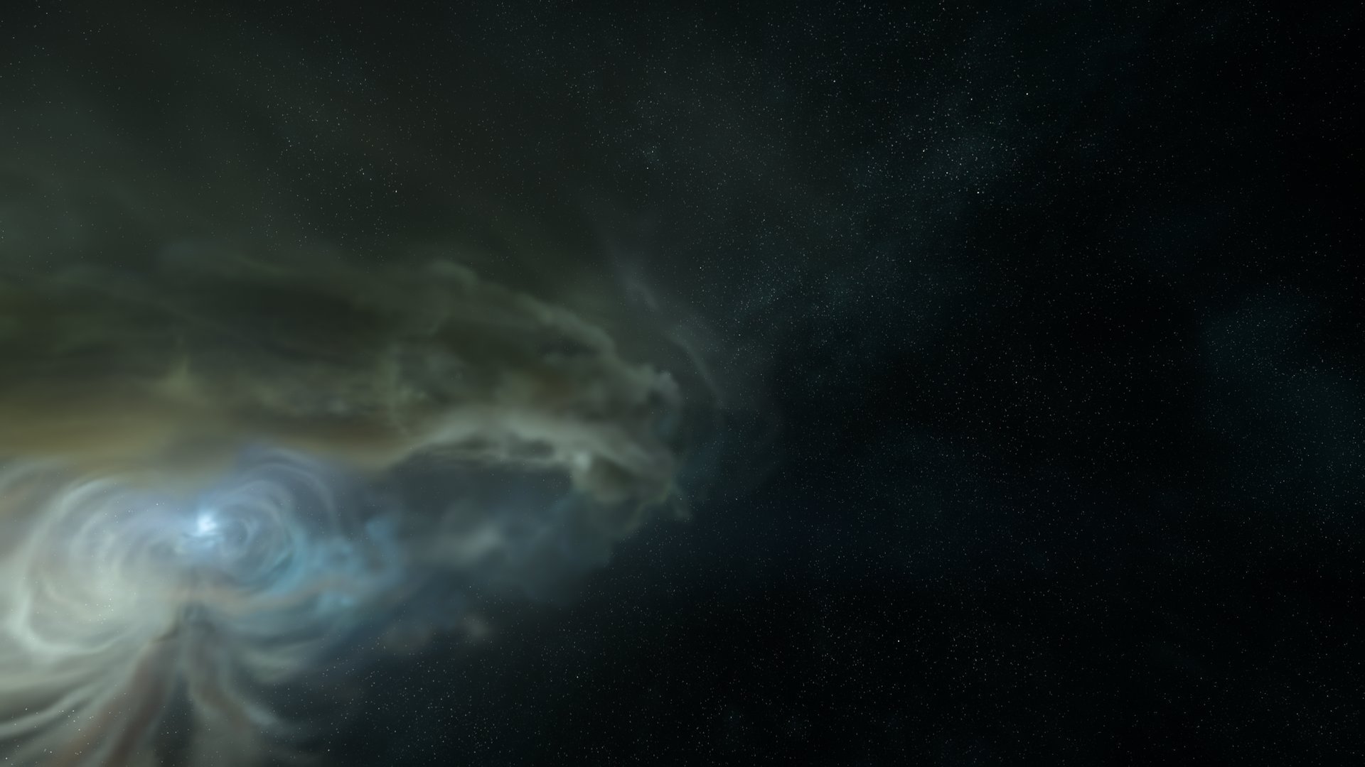 abstract space background with stars and blue nebula, cosmic sci-fi pattern